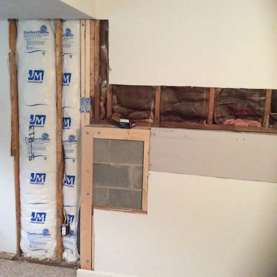 Wall insulation replacement during Basement Flood Cleanup in Cedar Hill